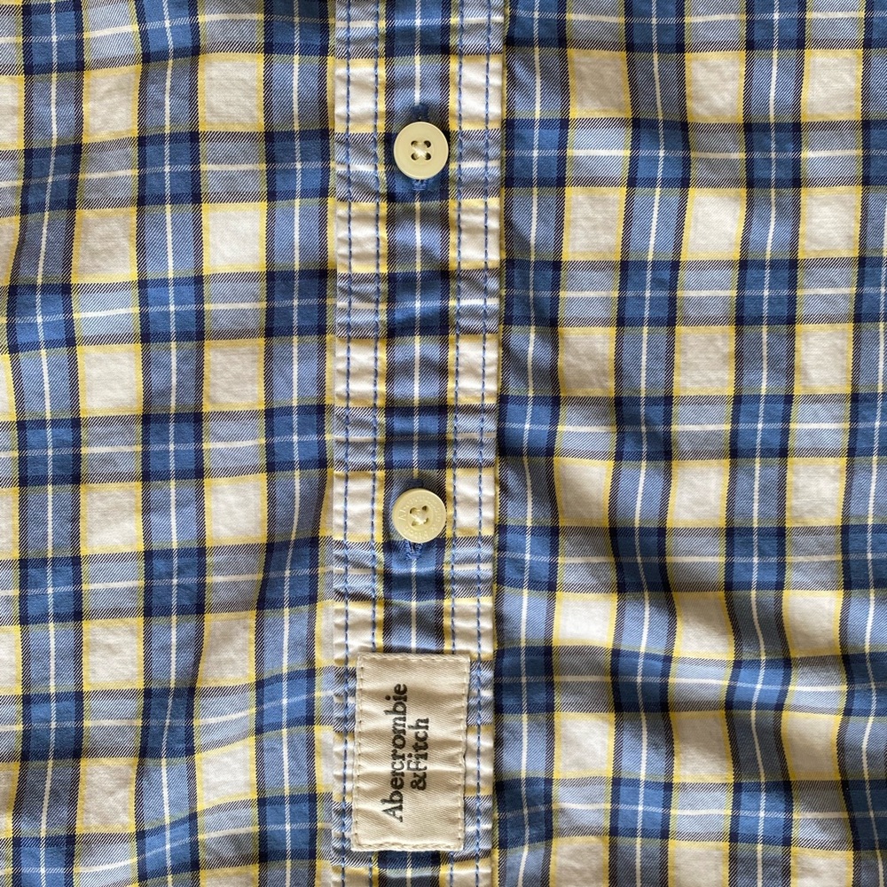 Abercrombie & Fitch Muscle Gingham L/S Sz.S - Picture 5 of 7